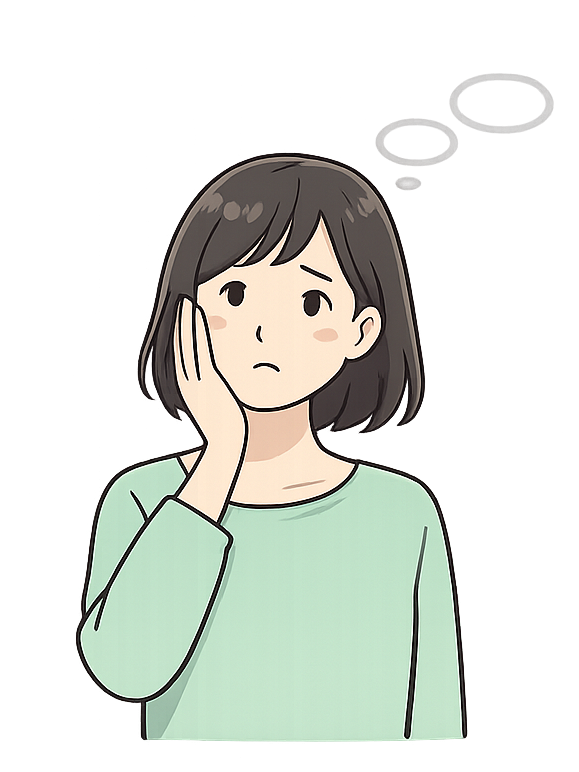 家庭で困っている女性のイラスト